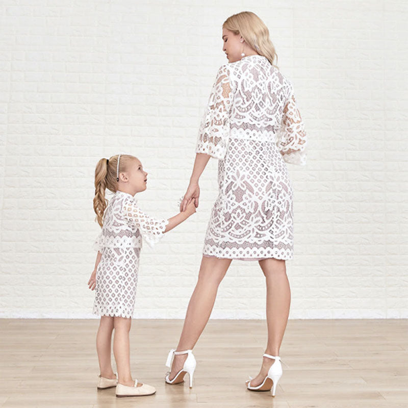 Vestido blanco madre e hija