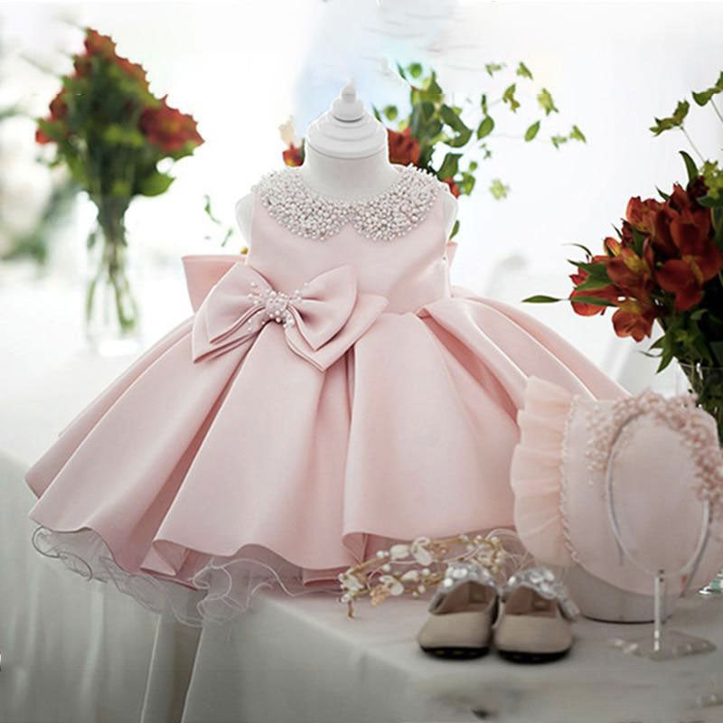 Vestido princesa bautizo niña rosa