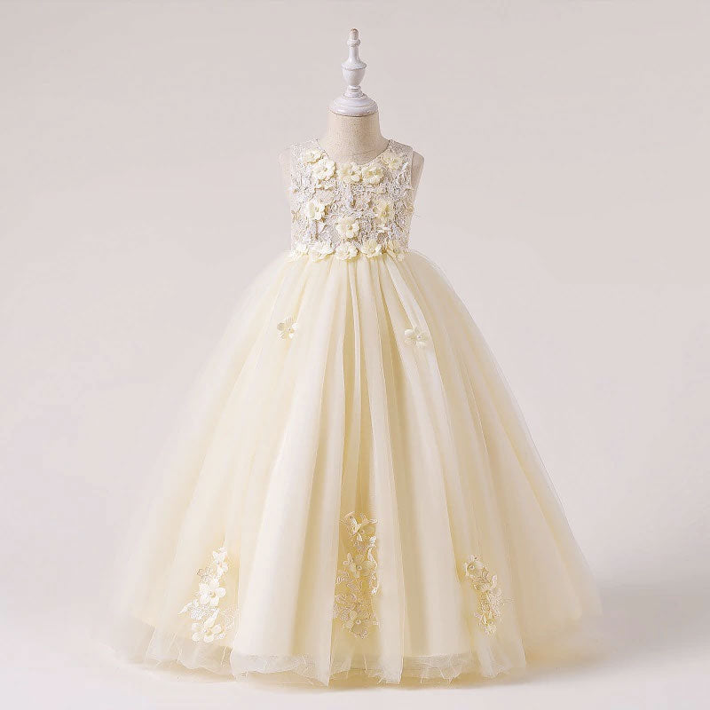 Abito principessa champagne maxi