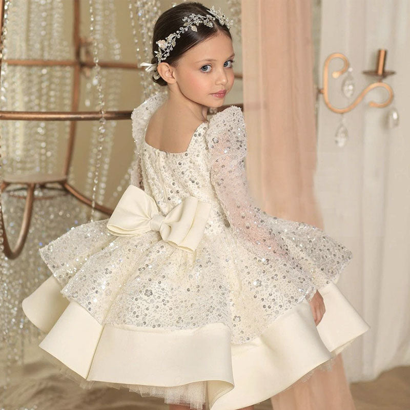 Kleid Prinzessin Mädchen daisy elfenbeinfarben