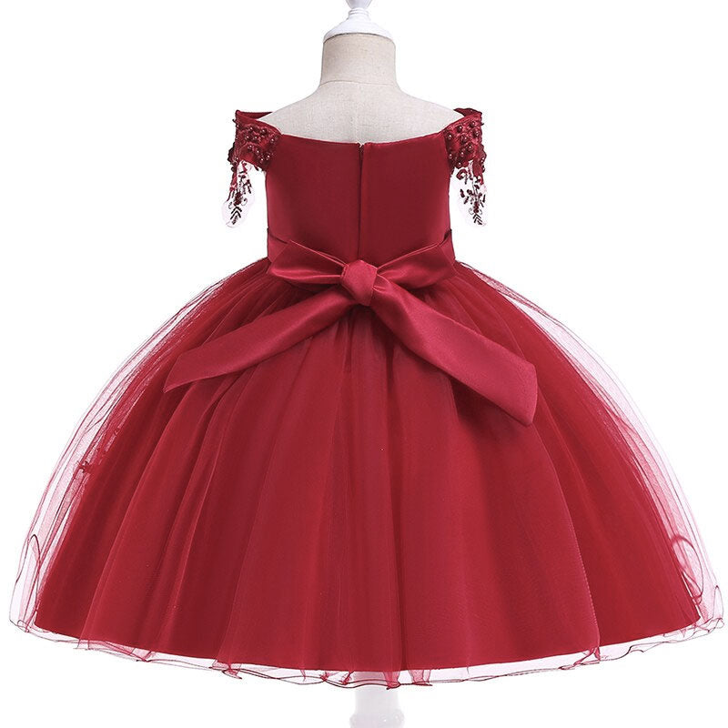 Vestido princesa niña rojo