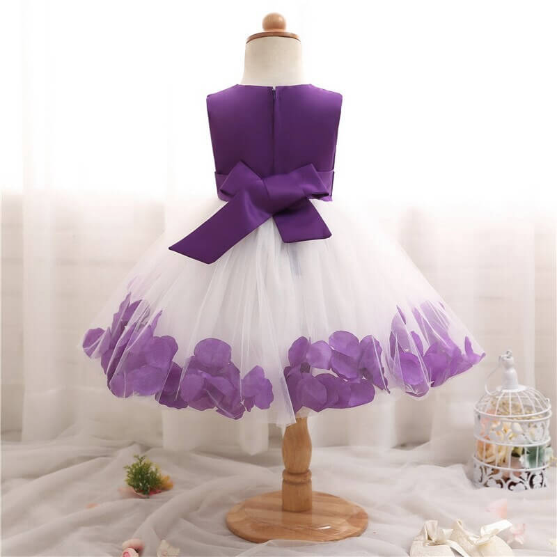 Vestido princesa bebé pétalo morado