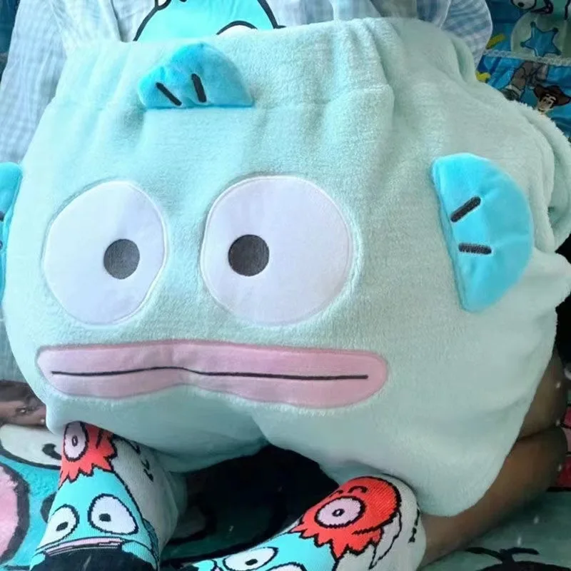 Pantaloni scurți kawaii Hangyodon din pluș moale