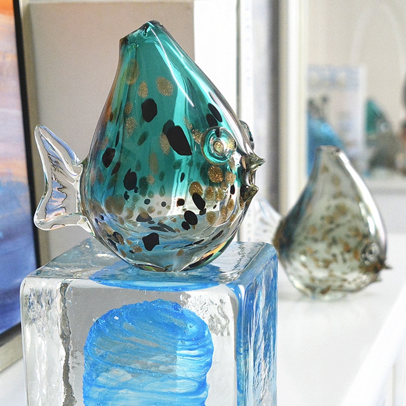 Fiskevase i Murano-glass