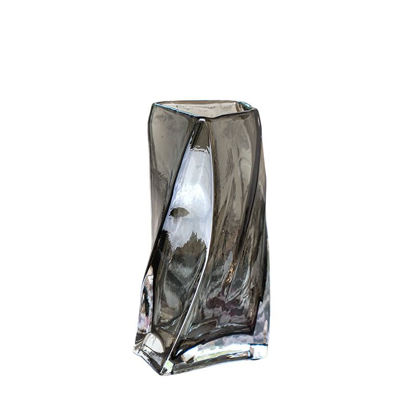 Farget geometrisk glassvase