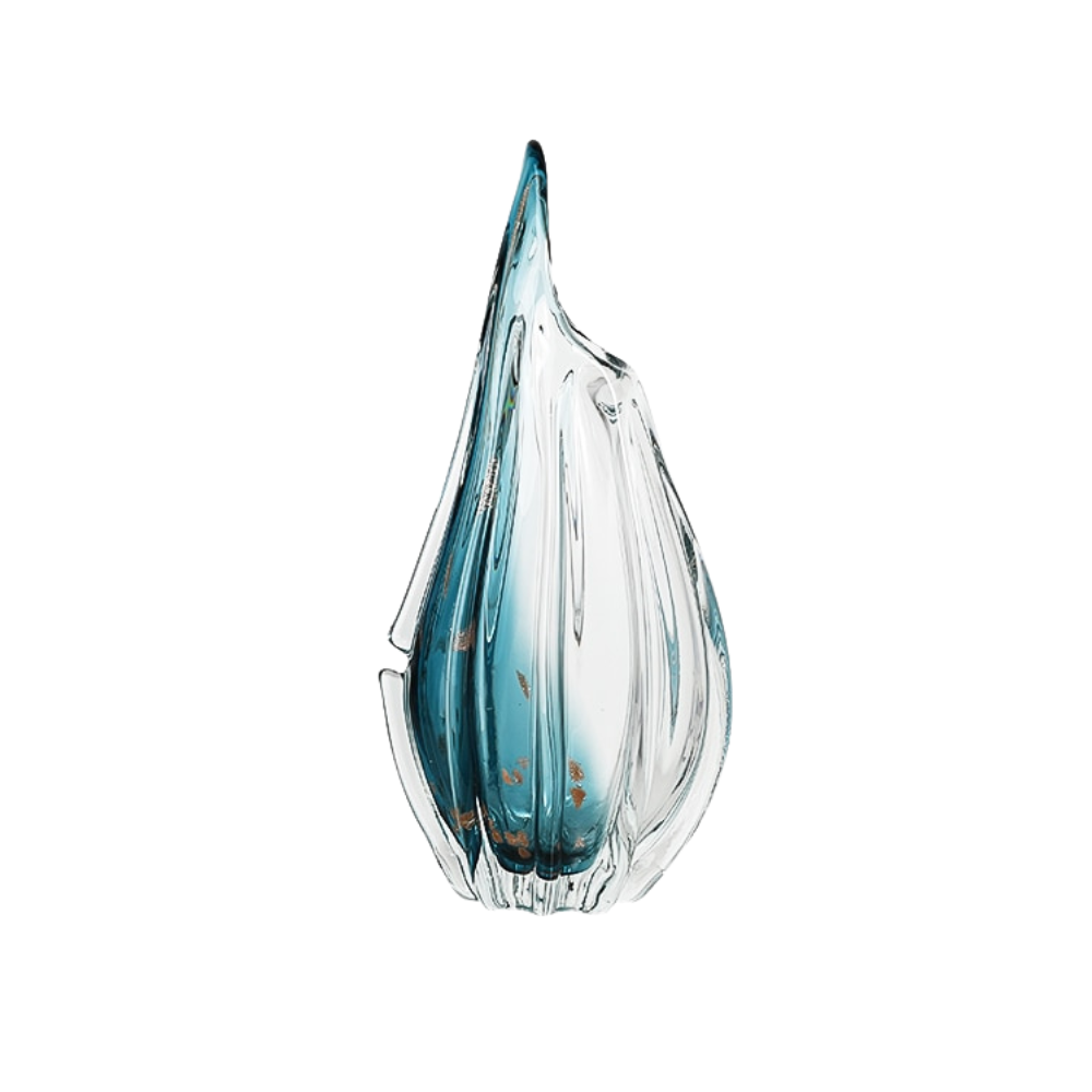 Blå murano-vase i glass