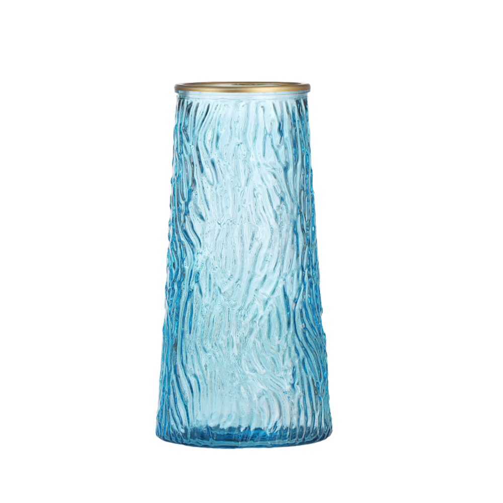 Stripefarget glassvase