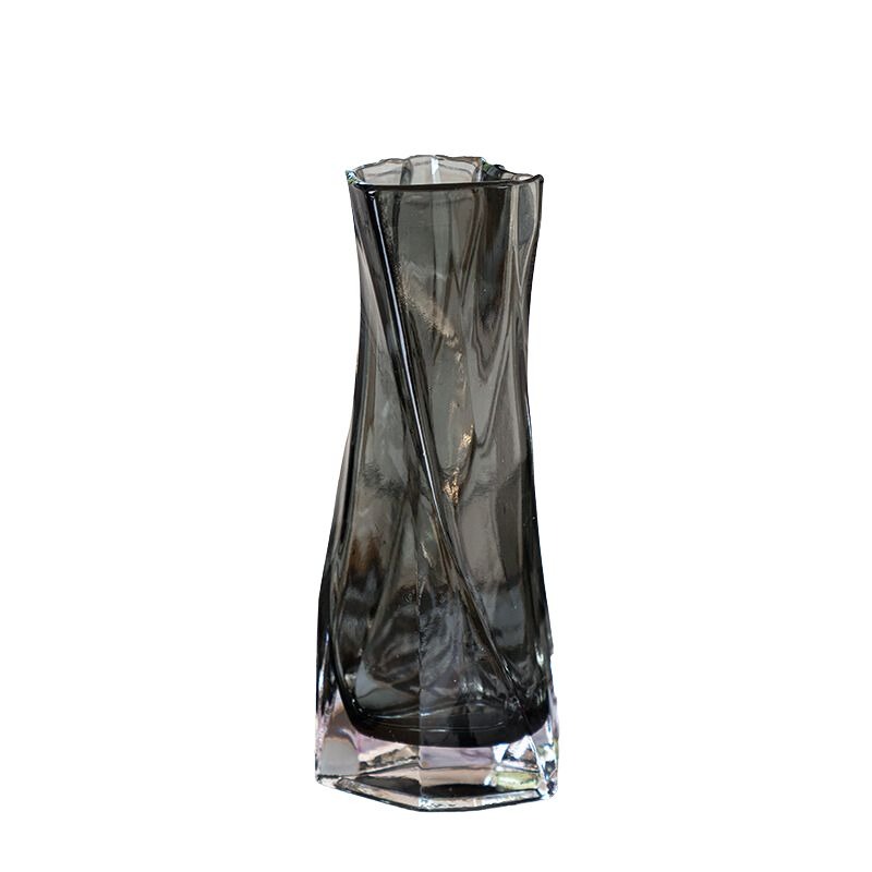 Farget geometrisk glassvase