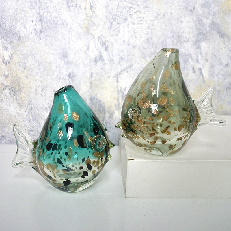 Fiskevase i Murano-glass