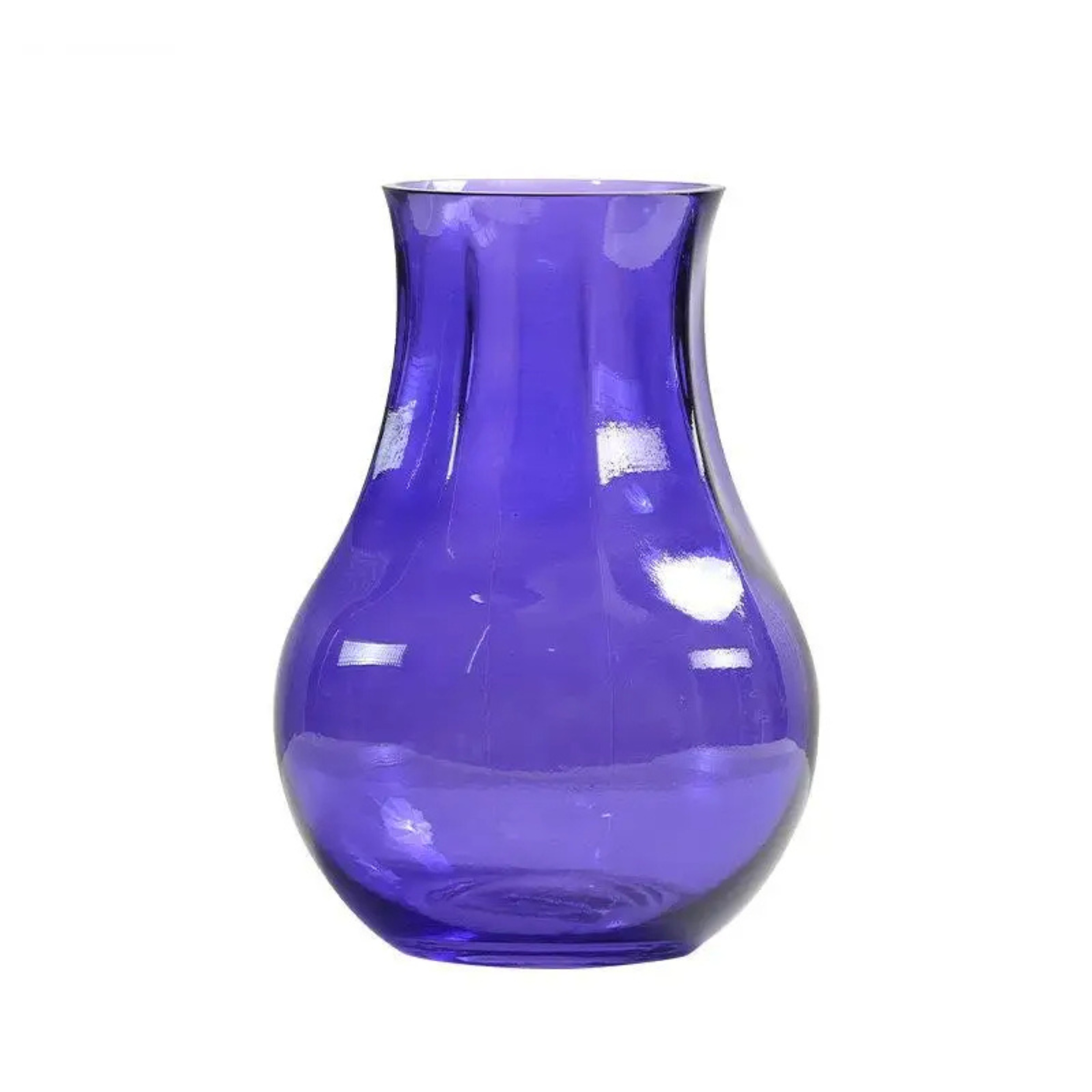 Vaso trasparente viola, stile moderno