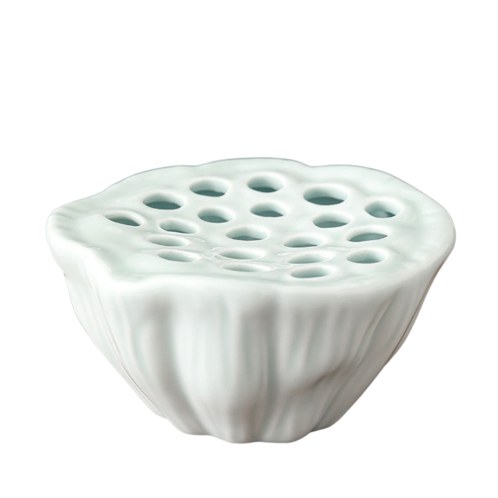 Vaso a conchiglia in ceramica blu