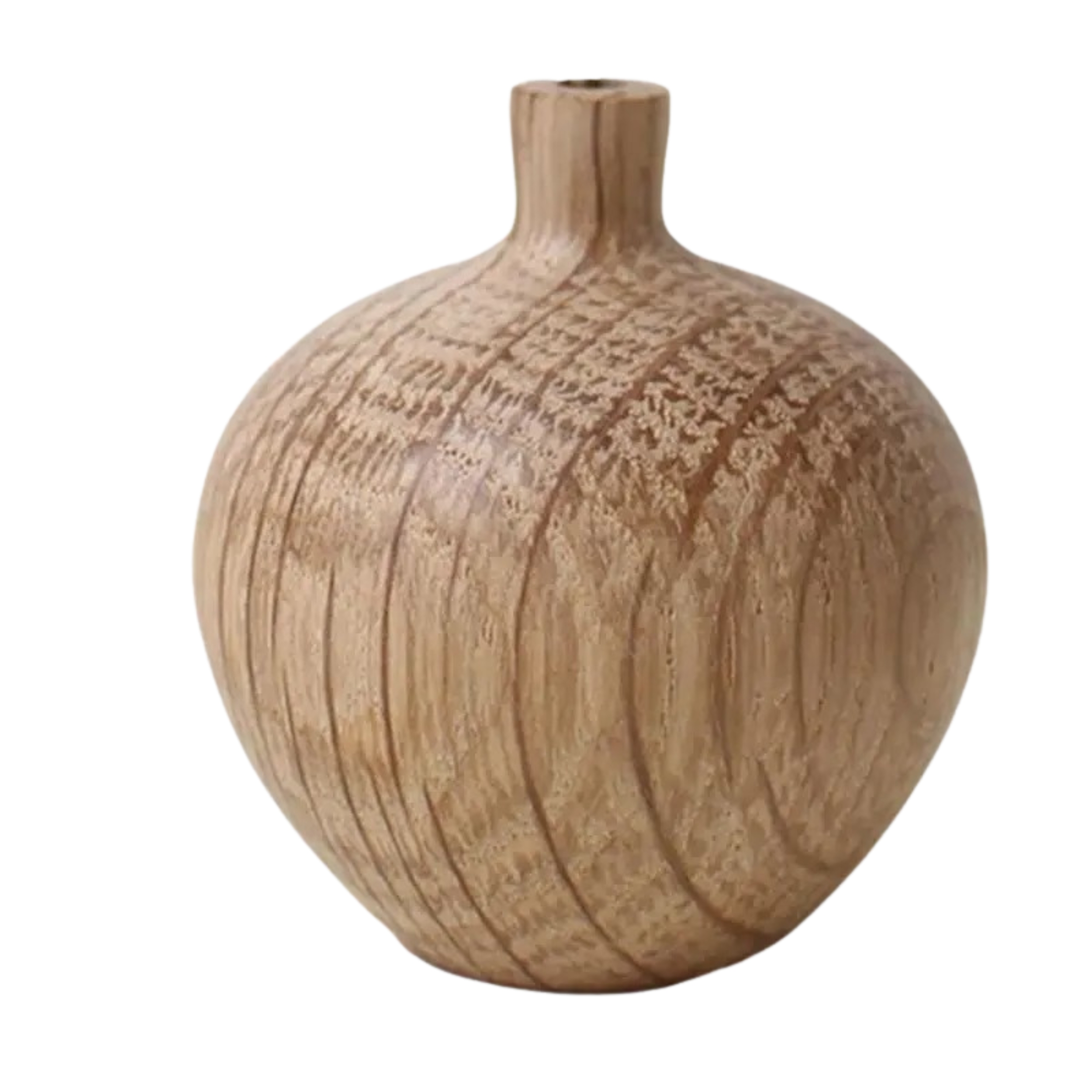 Vaso rotondo rustico in legno