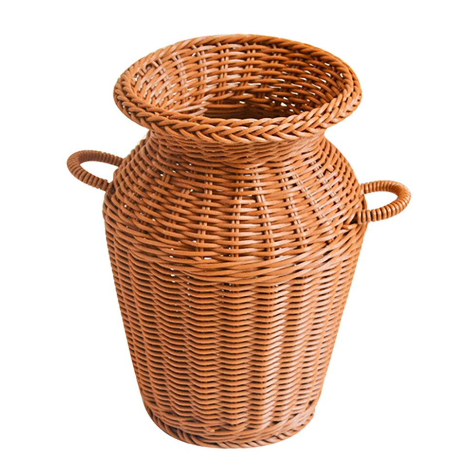 Vaso in rattan e vimini in stile rustico