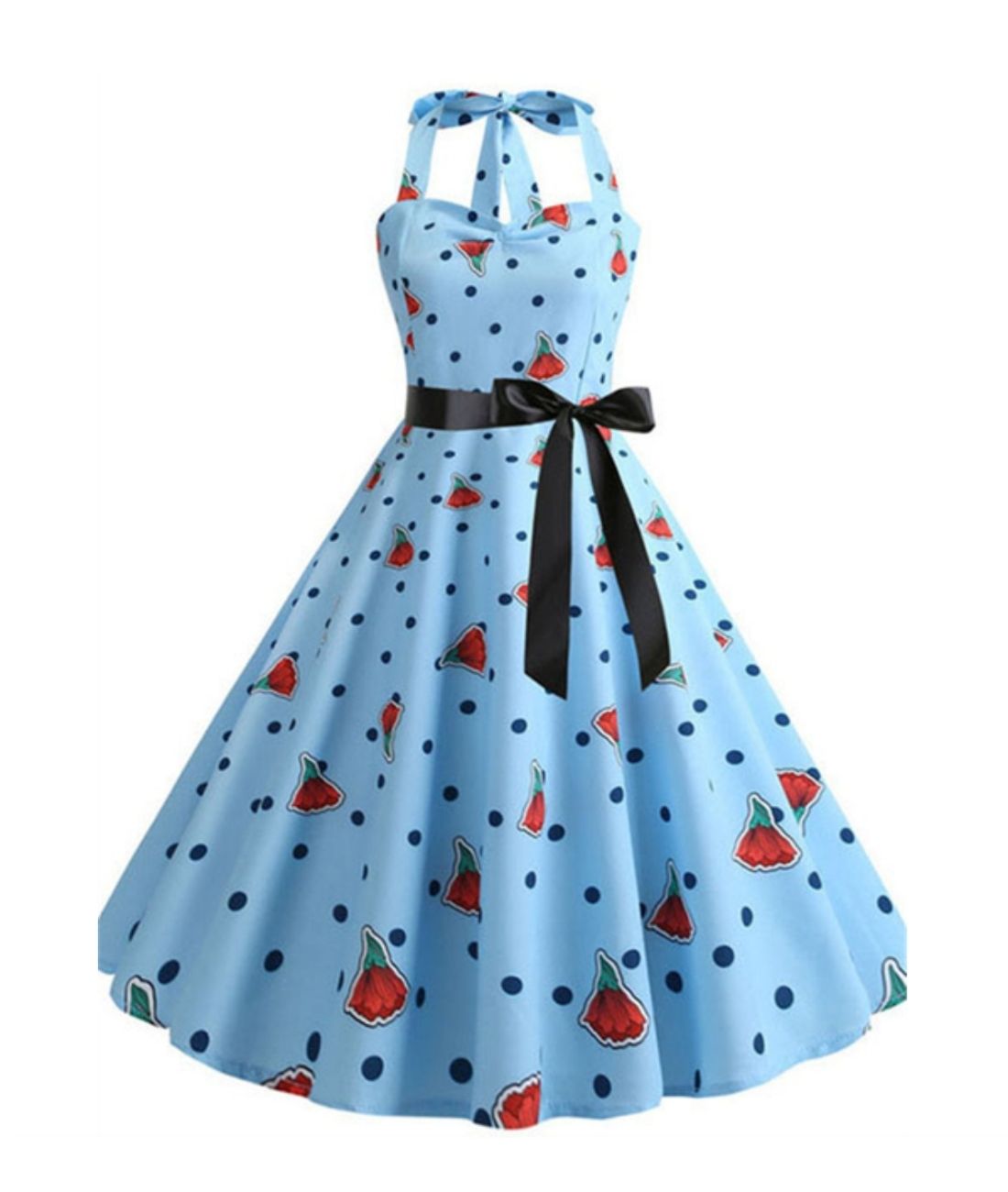 Sky Blue 50s Pin Up φόρεμα