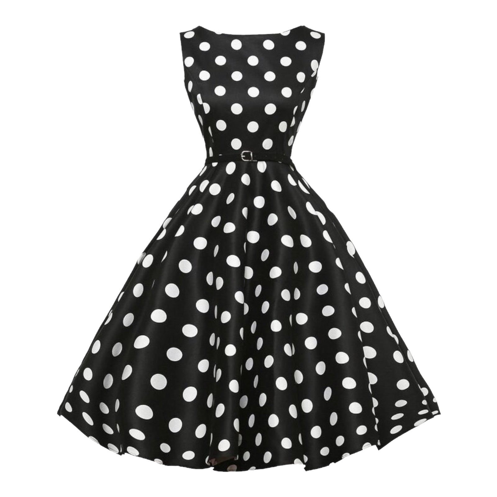 50. léta rozšířené šaty Pin Up Bettie Page Polka Dot Print