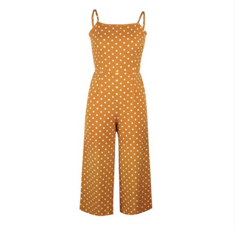 60. léta Retro Bardot Polka Dot Jumpsuit