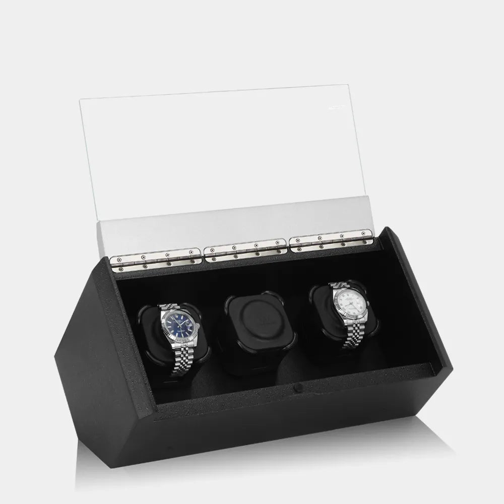 Horloge-opwinder - CARAT 3 horloges grijs/zwart