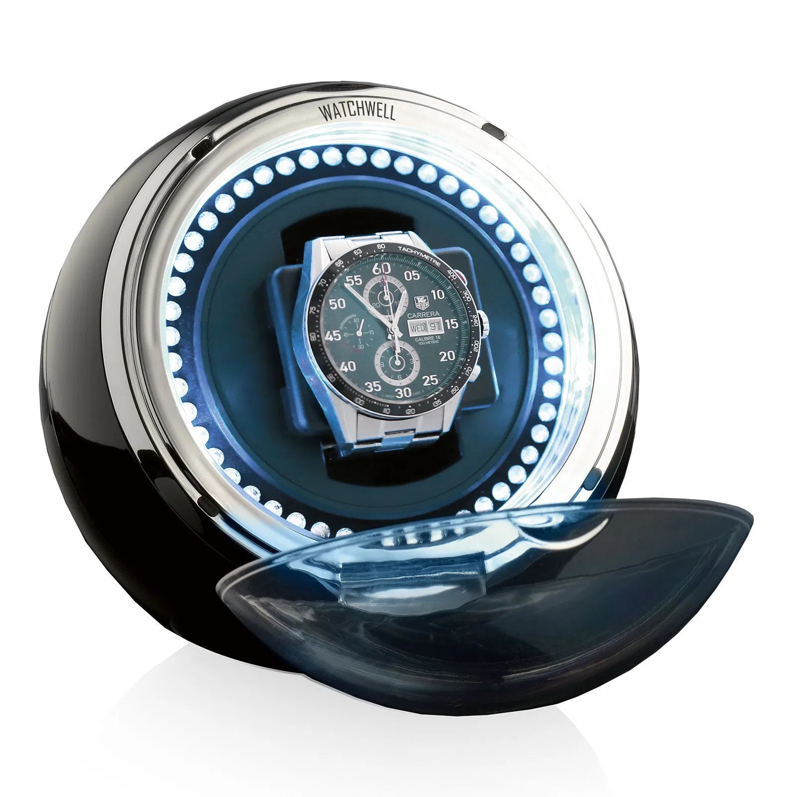 Horloge-opwinder - Globe Shine Led Zwart/Blauw