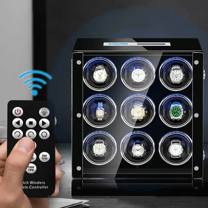 Premium automatische horlogebeweger bruin 4 slots