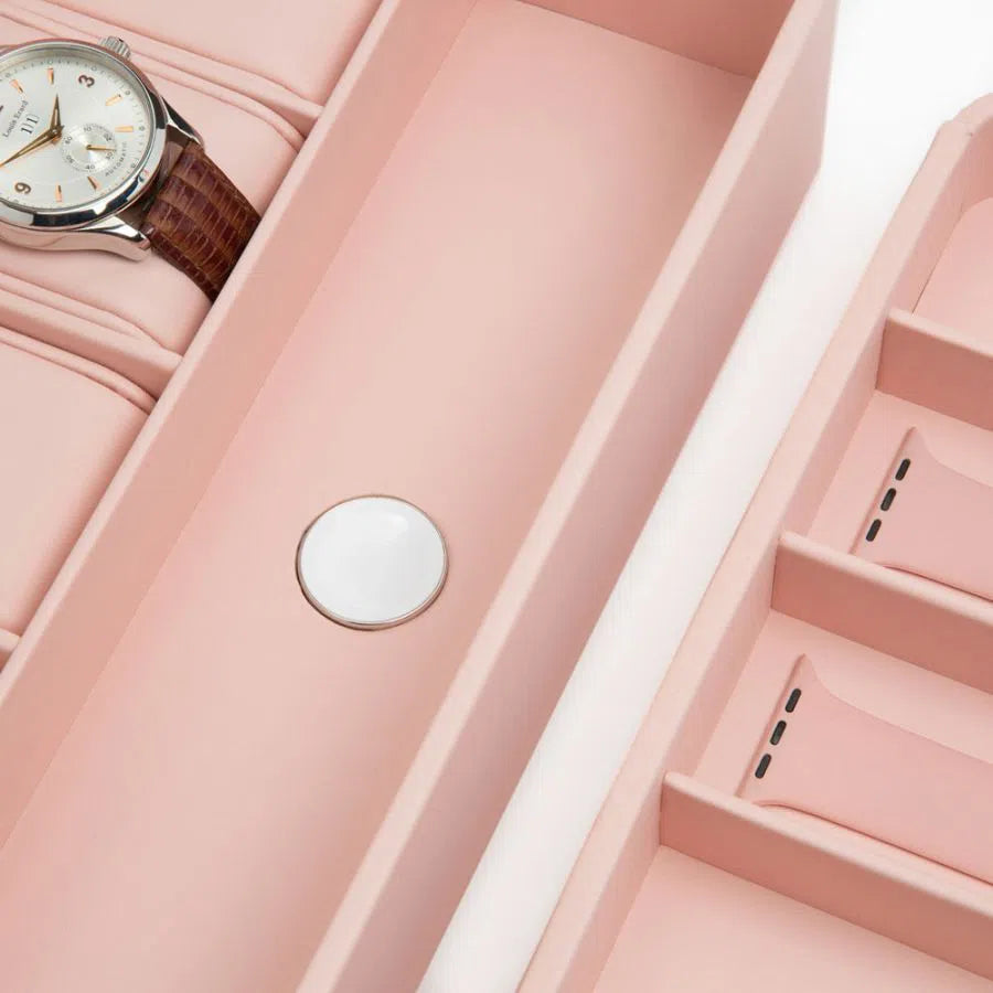 5-delt urkasse med bakke til Apple Watch-remme - Rosakvarts