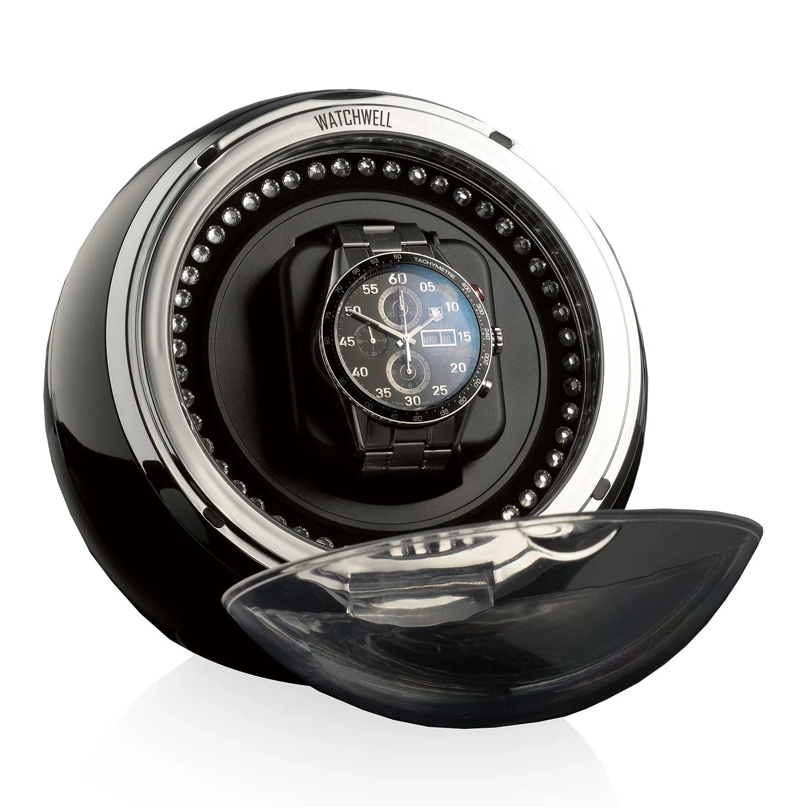 Horloge-opwinder - Globe Shine Led Zwart/Blauw
