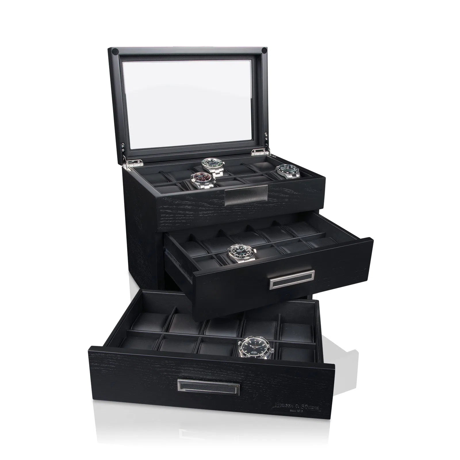Horlogedoos - Monteray 30 horloges zwart