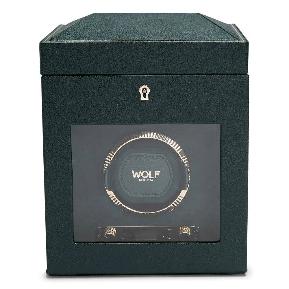 Horloge-opwinder – British Racing 1 horloge groen met opbergruimte