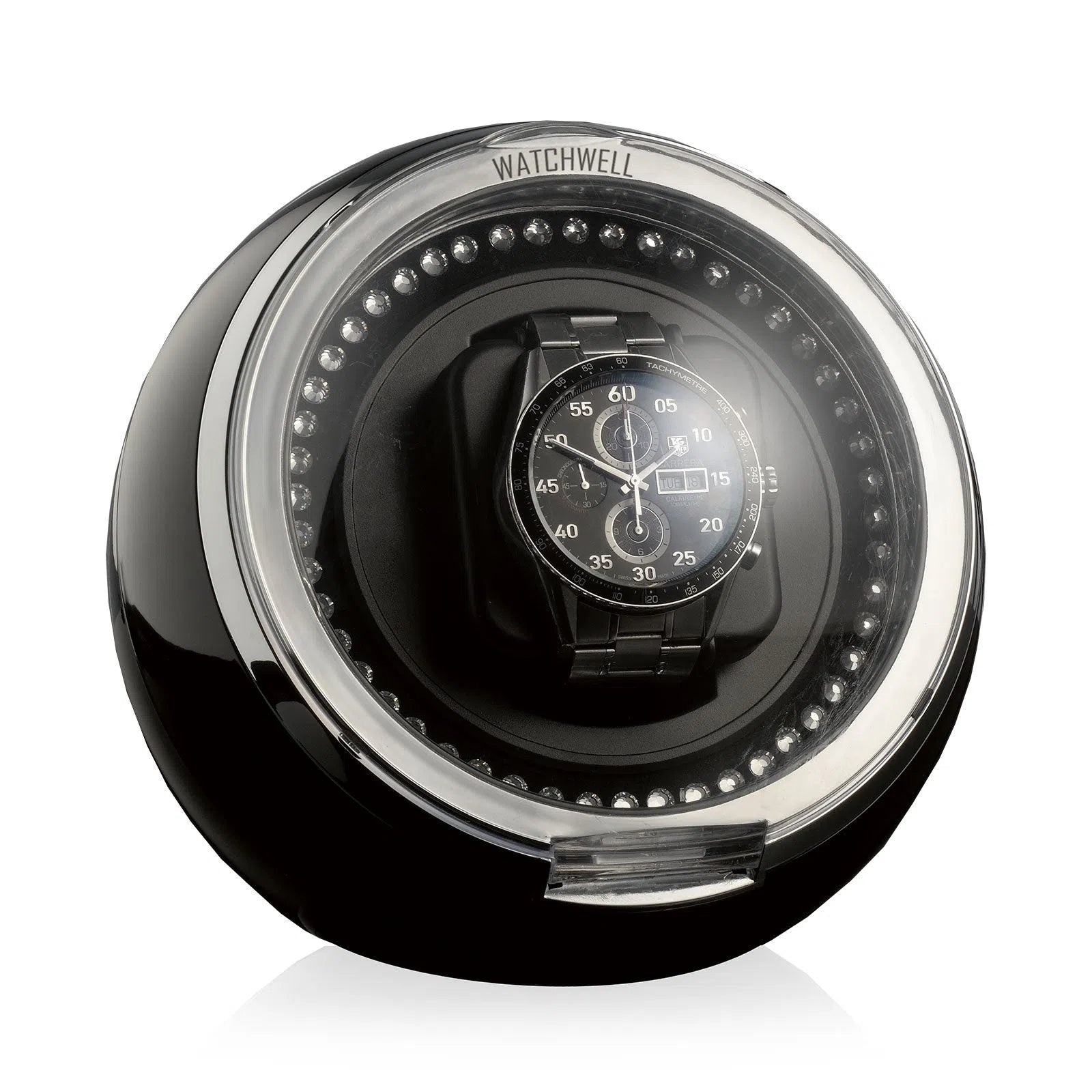 Horloge-opwinder – Globe Shine Led Zwart/Blauw