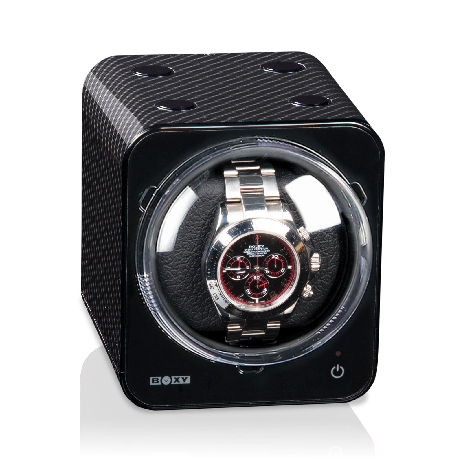 Automatisk urremonteringsur Boxy Fancy Brick – Carbon uden strømforsyning
