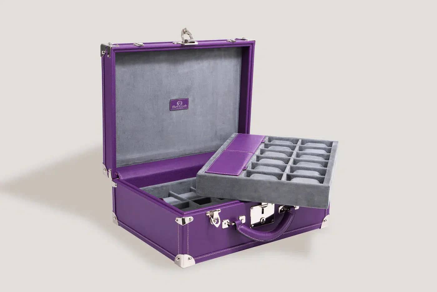 Horlogedoos - Trunk Safiano Purple