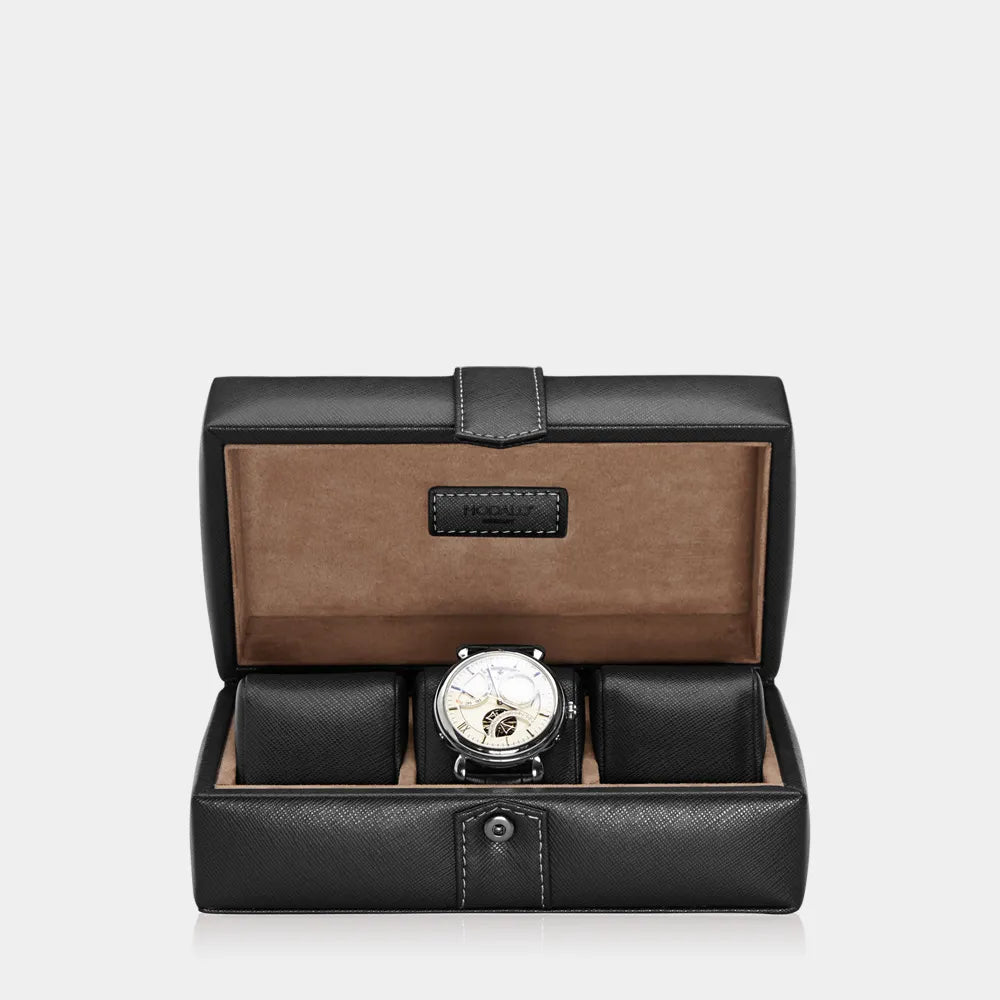 Horlogedoos – GALLANTE 3 horloges zwart
