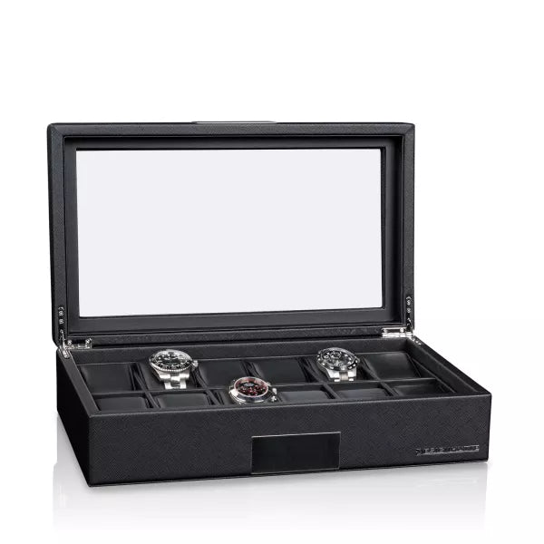 Horlogedoos – Aturo 12 horloges zwart