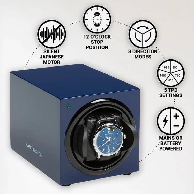 Horloge-opwinder - Barrington Midnight Blue